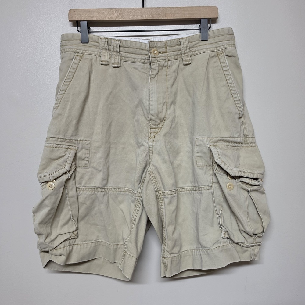 VTG 90s Polo Ralph Lauren Shorts Mens 32 Beige Military Cargo Utility Baggy